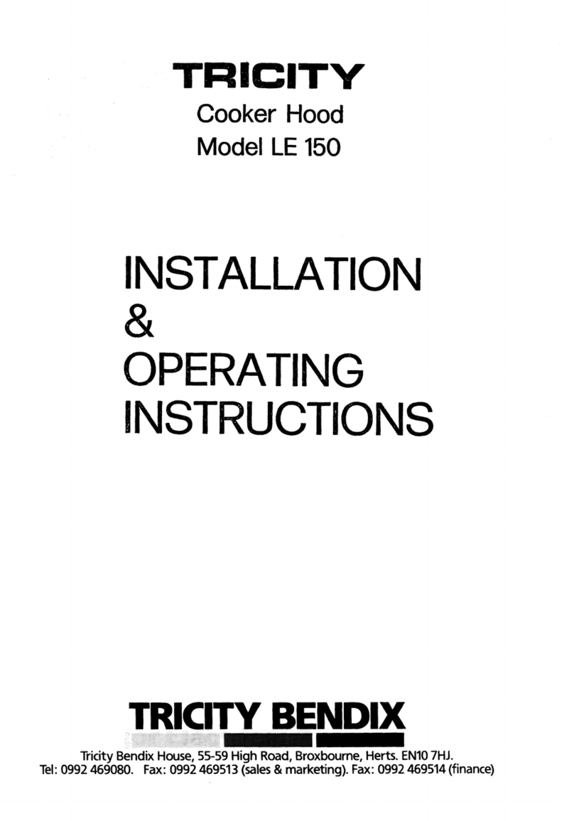 Tricity Bendix LE 150 Installation & operating instruction Tricity Bendix LE 150 Installation & operating instruction
