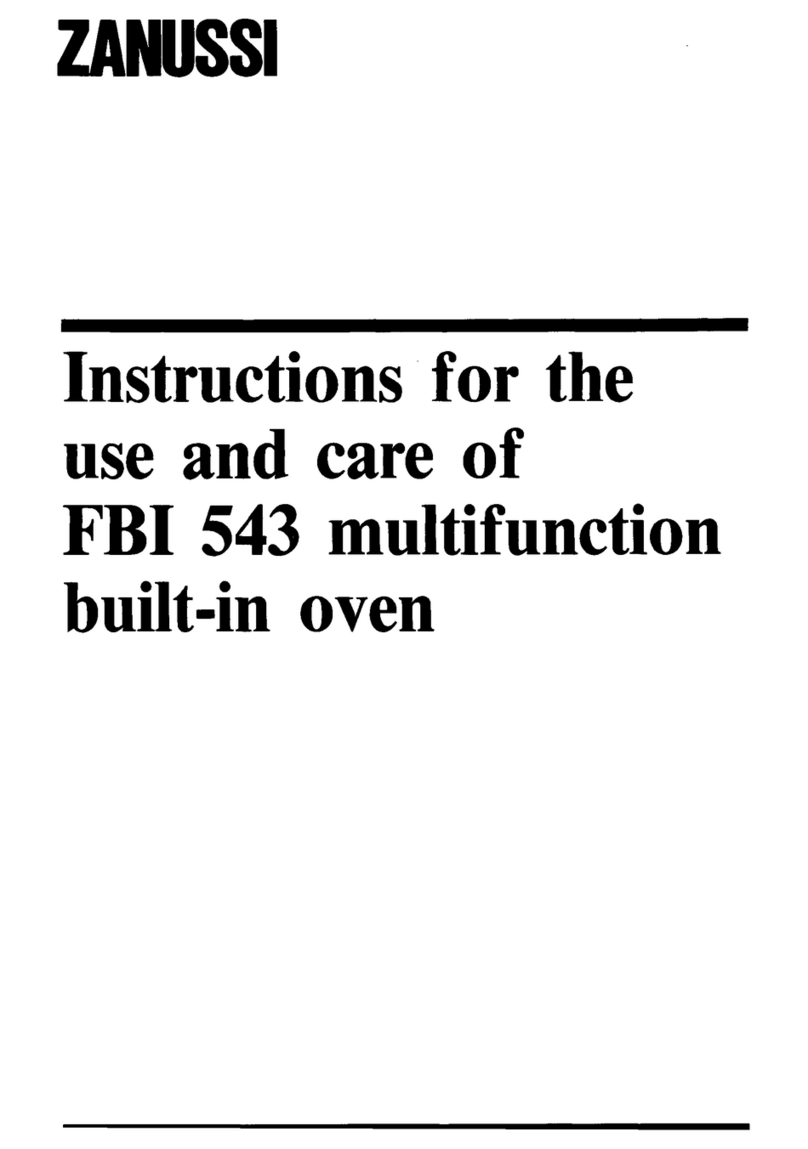 Zanussi FBI 543 Instruction booklet