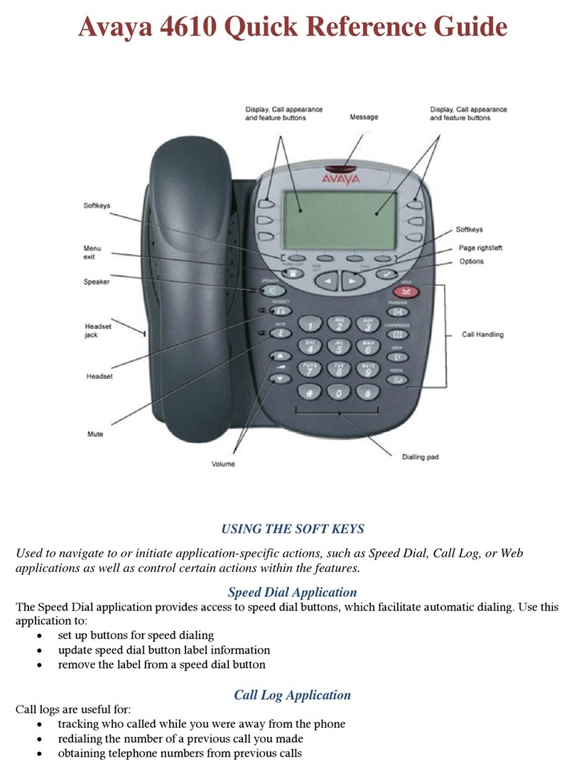 Avaya 4610 User manual