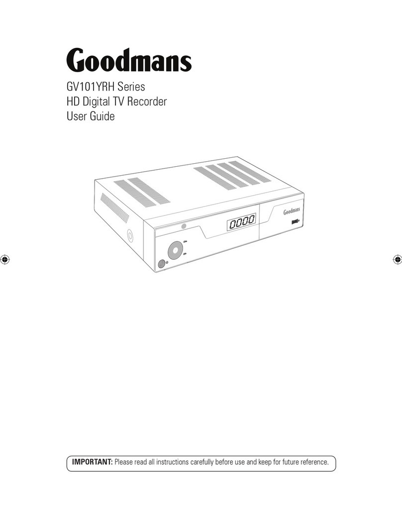 Goodmans GV101YRH Series user guide