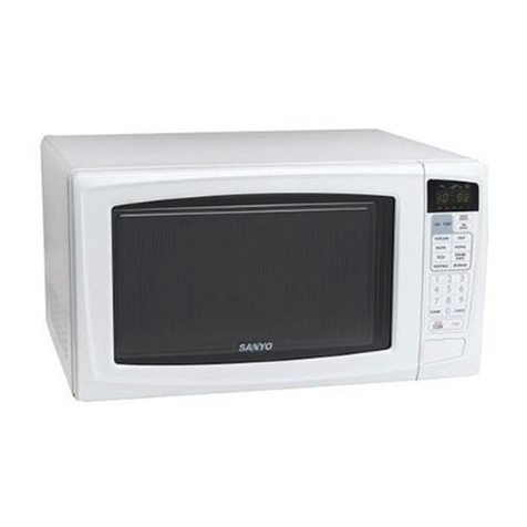 Sanyo EMS9515W - 1.4 Cubic Foot Capacity Countertop Microwave... User manual