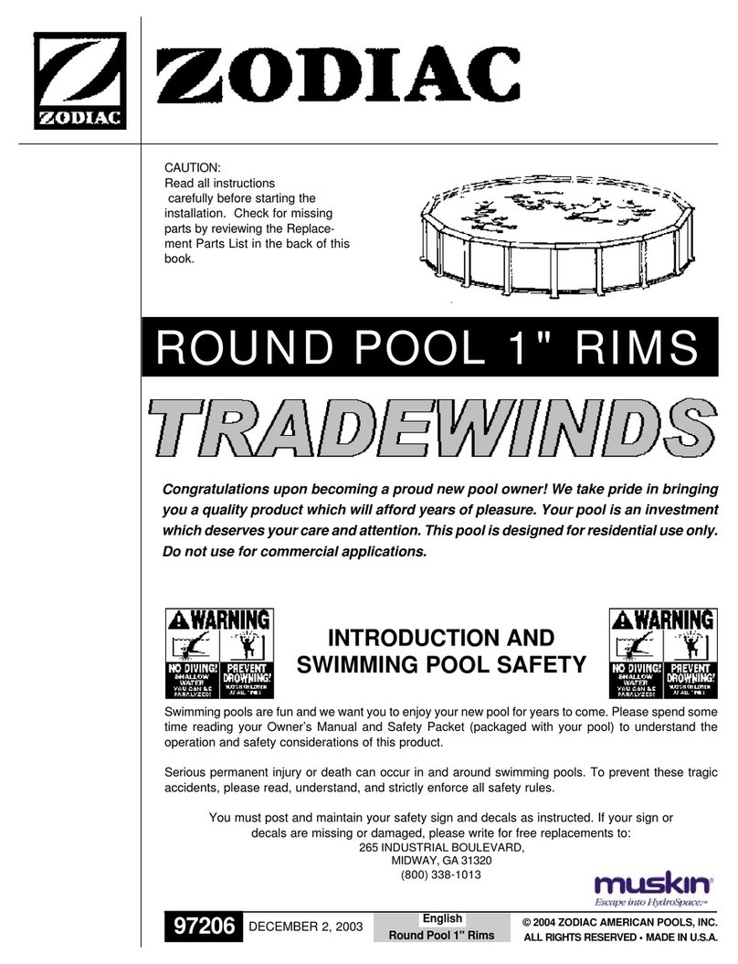 Zodiac ROUND POOL 1" RIMS Instrucitons