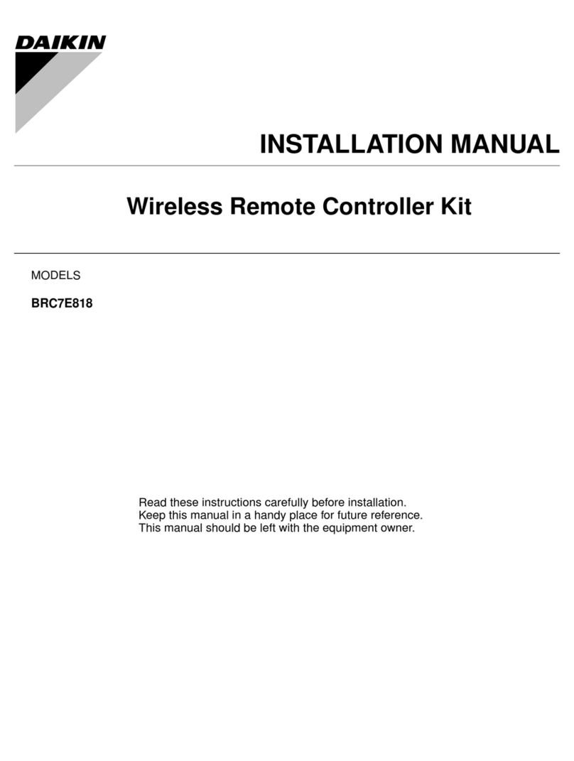 Daikin BRC7E818 installation manual