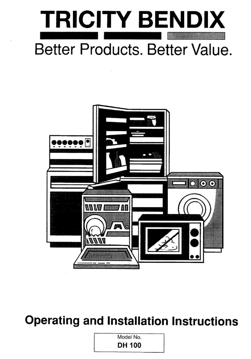 Tricity Bendix DH 100 Operating and installation instructions