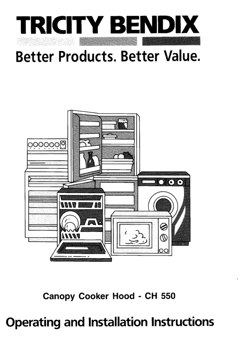 Tricity Bendix CH 550 Operating and installation instructions