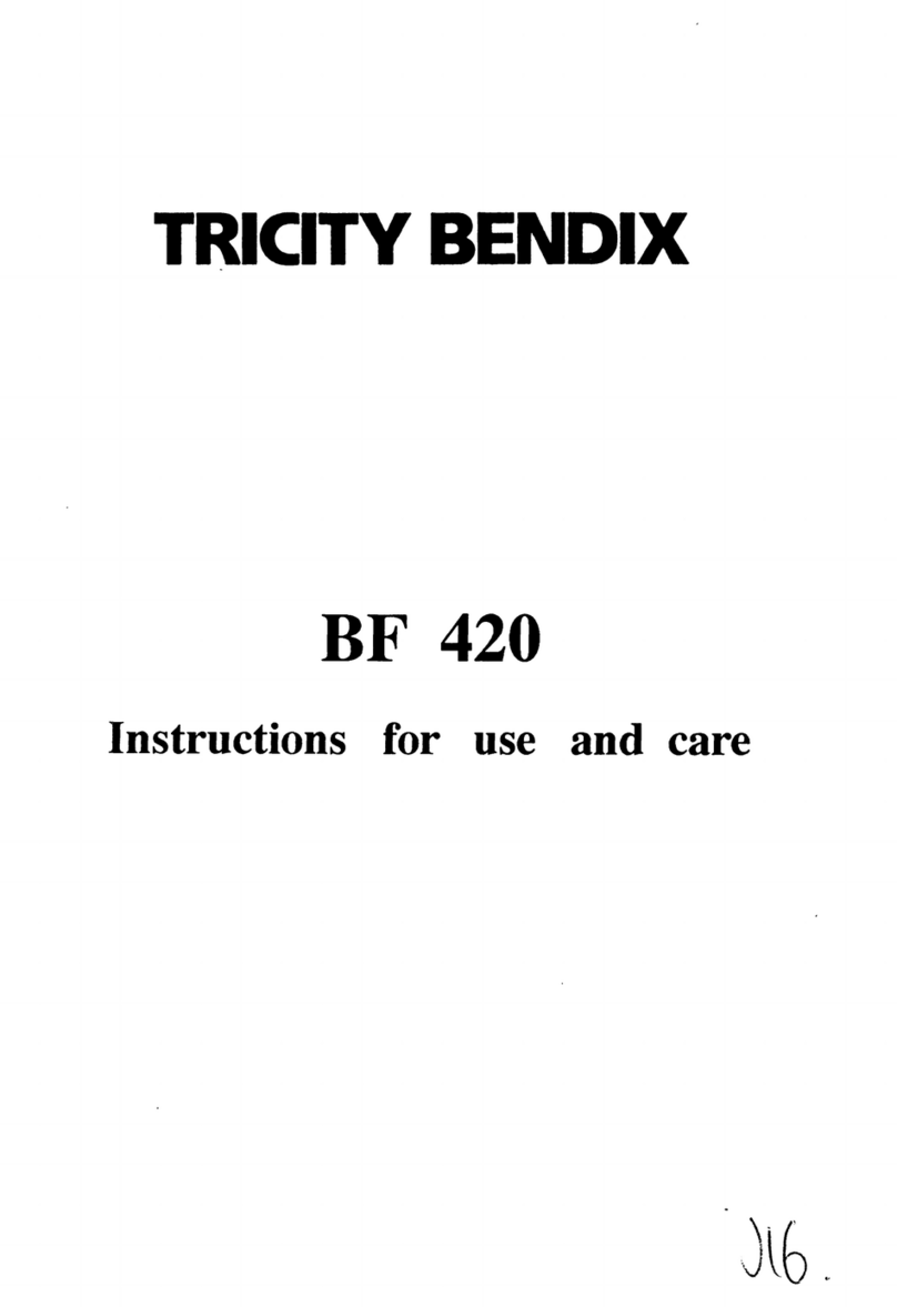 Tricity Bendix BF 420 Quick reference guide