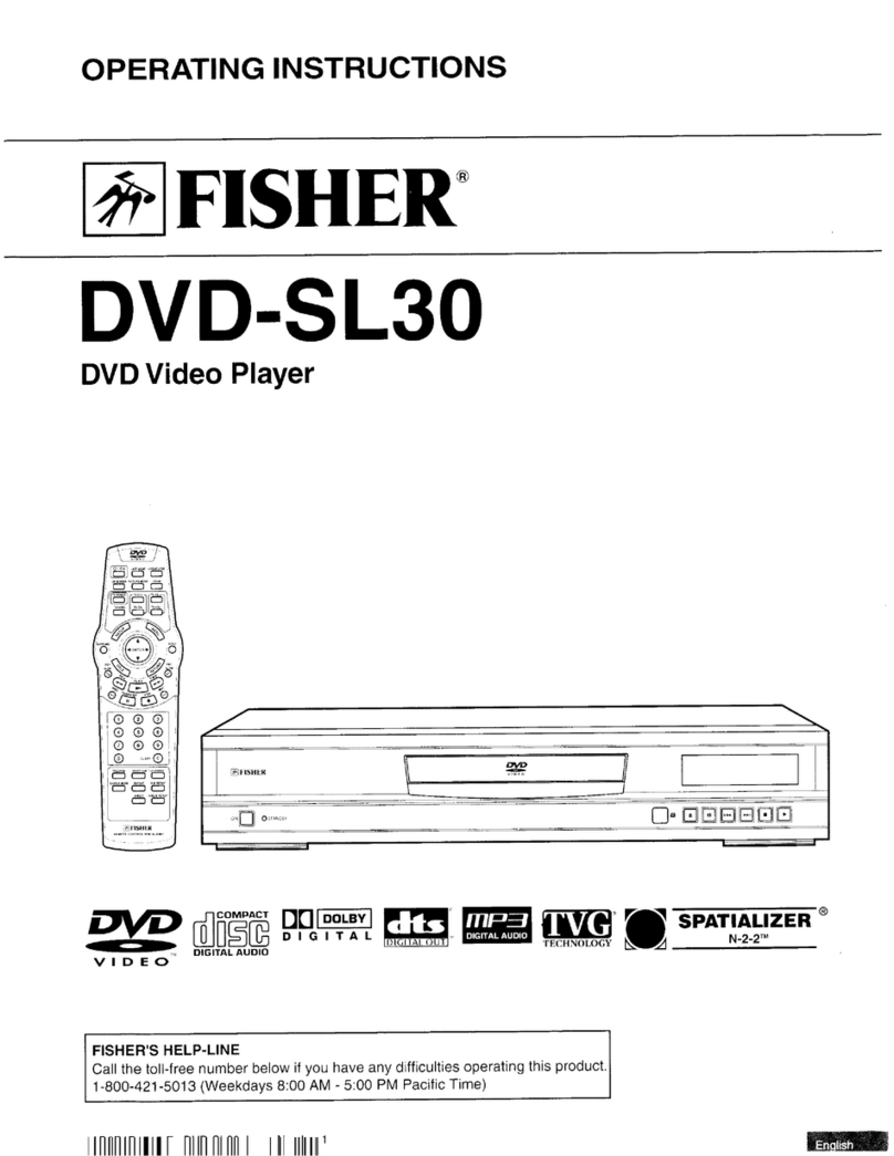 Fisher DVD-SL30 operating instructions