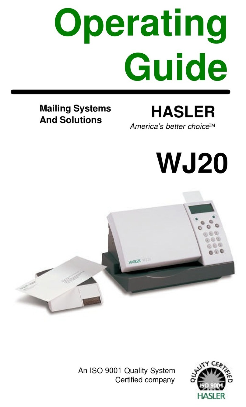 Hasler WJ20 User manual