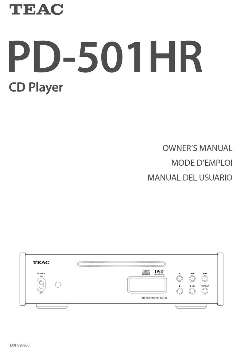 Teac PD-501HR owner's manual