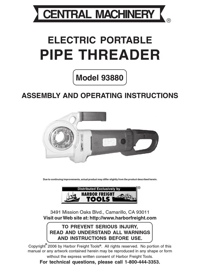 Central Machinery 93880 Assembly and operating instructions Central Machinery 93880 Assembly and operating instructions