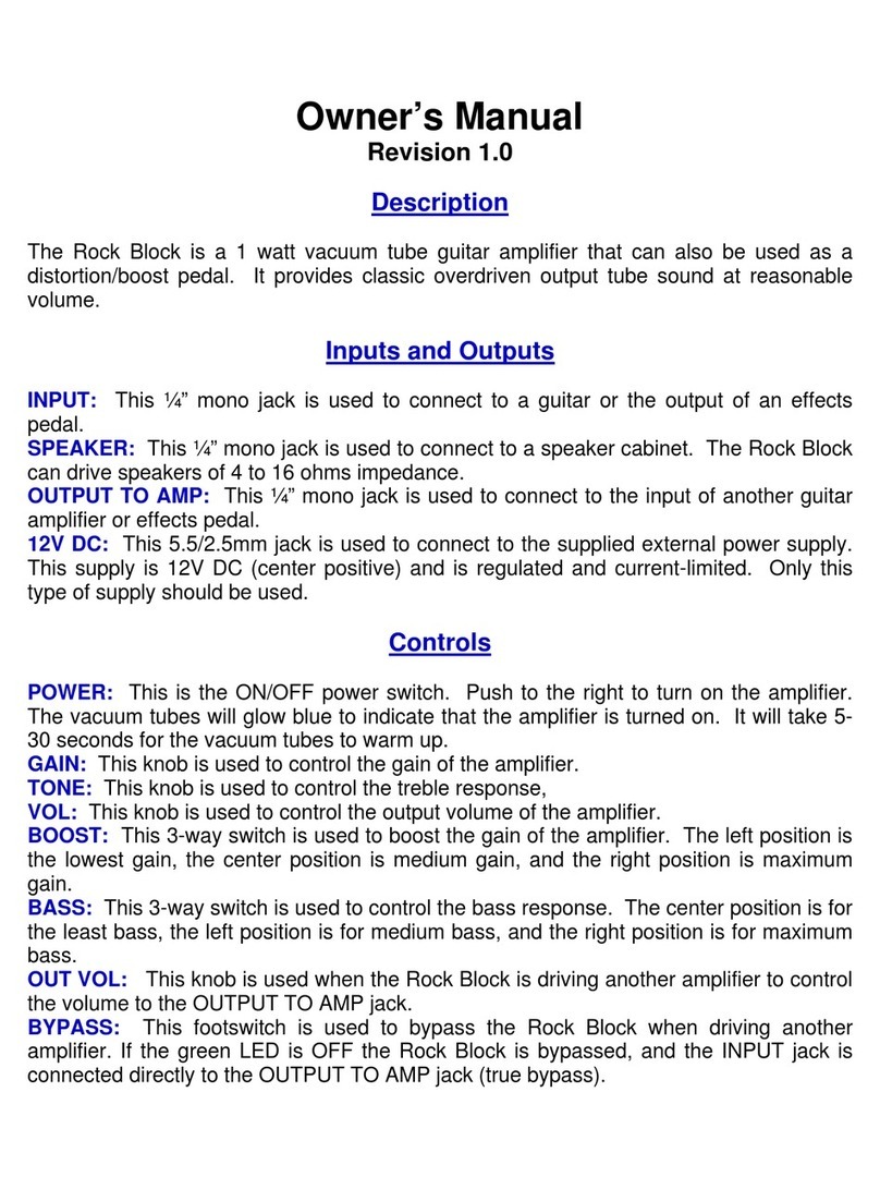 Rock Block 12AT7 owner's manual