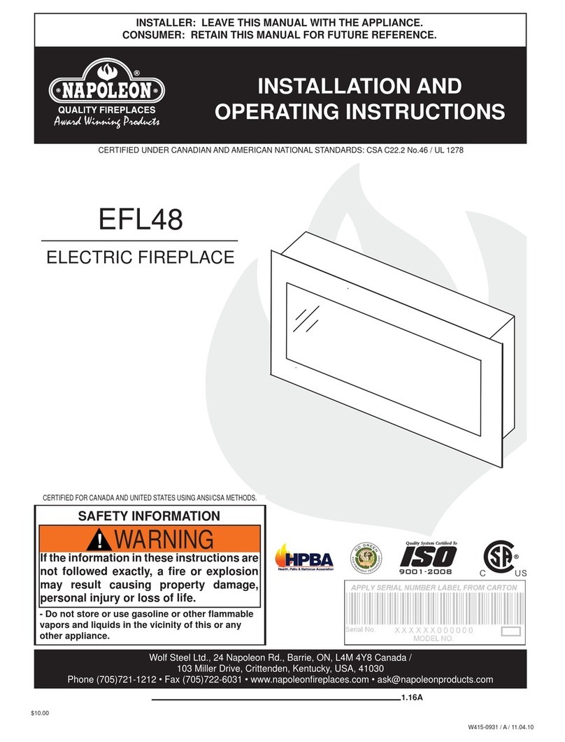 Napoleon EFL48 User manual Napoleon EFL48 User manual