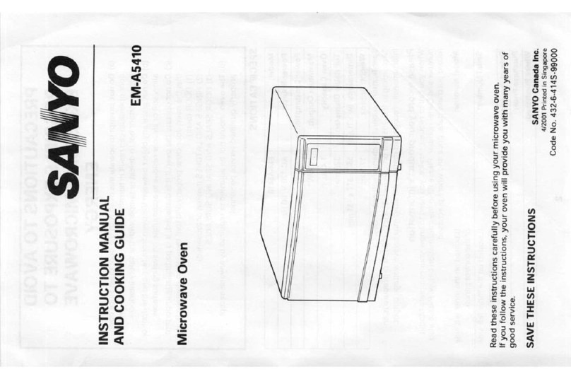 Sanyo EM-A5410 Instruction manual and cooking guide