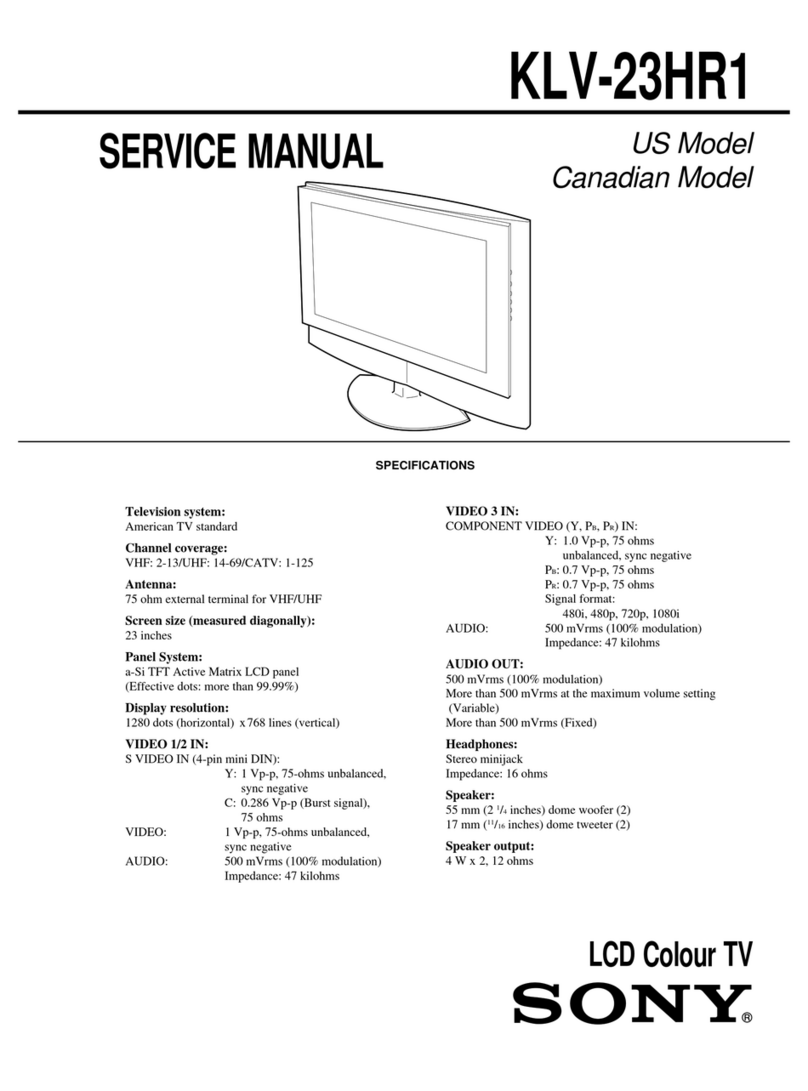 Sony WEGA KLV-23HR1 User manual