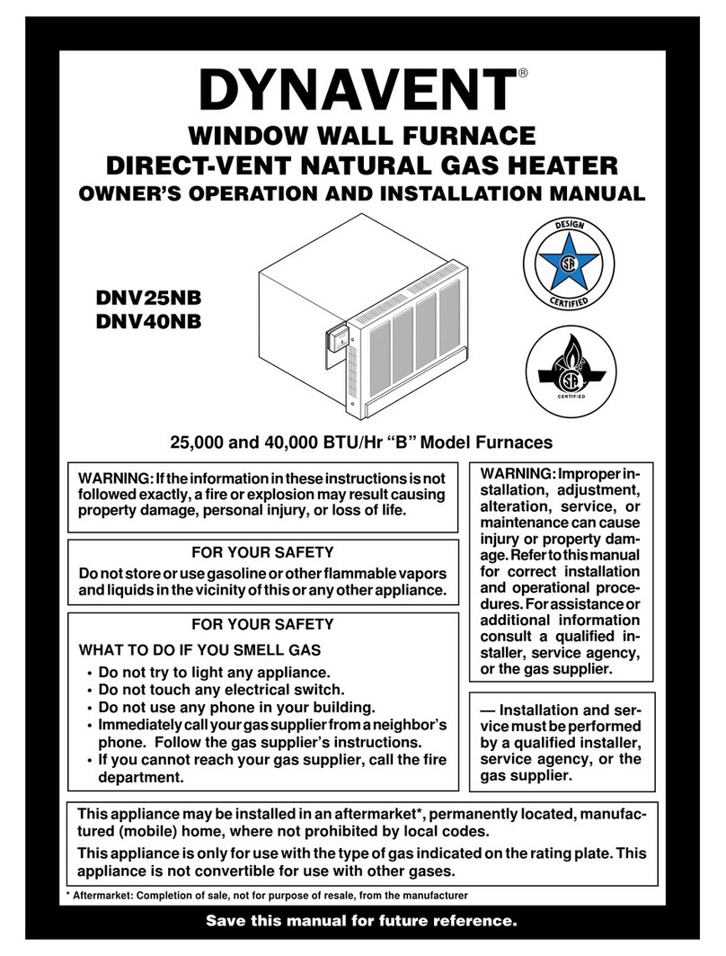 Dynavent DNV25NB Quick start guide
