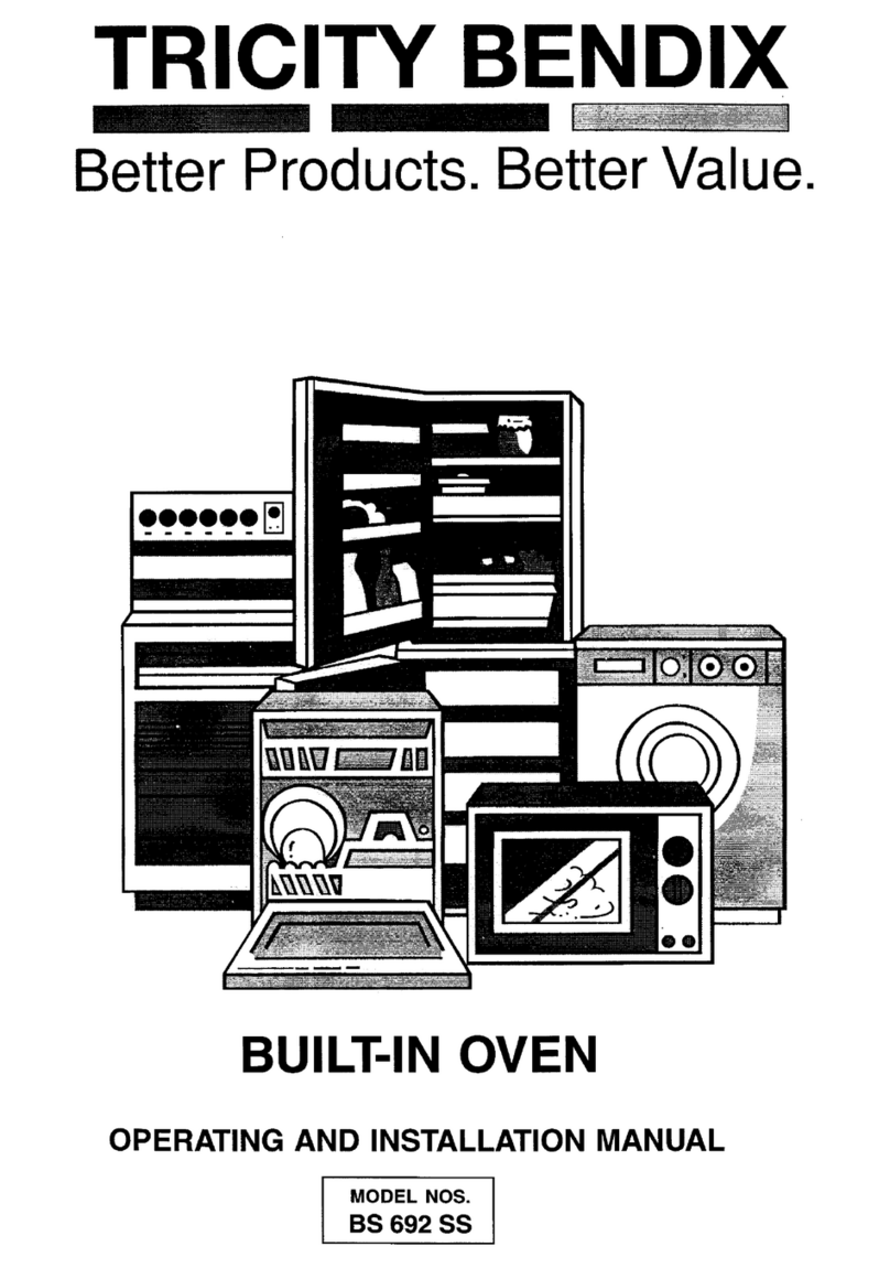 Tricity Bendix BS 692 SS OPERATING AND INSTALLATION Manual