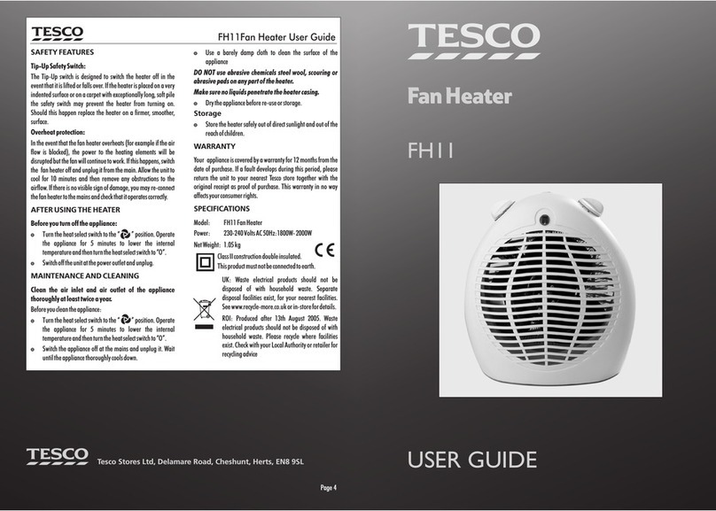 Tesco FH11 User manual