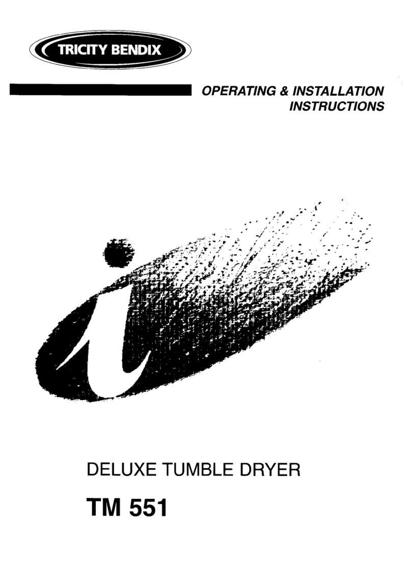 Tricity Bendix TM 551 Operating and installation instructions