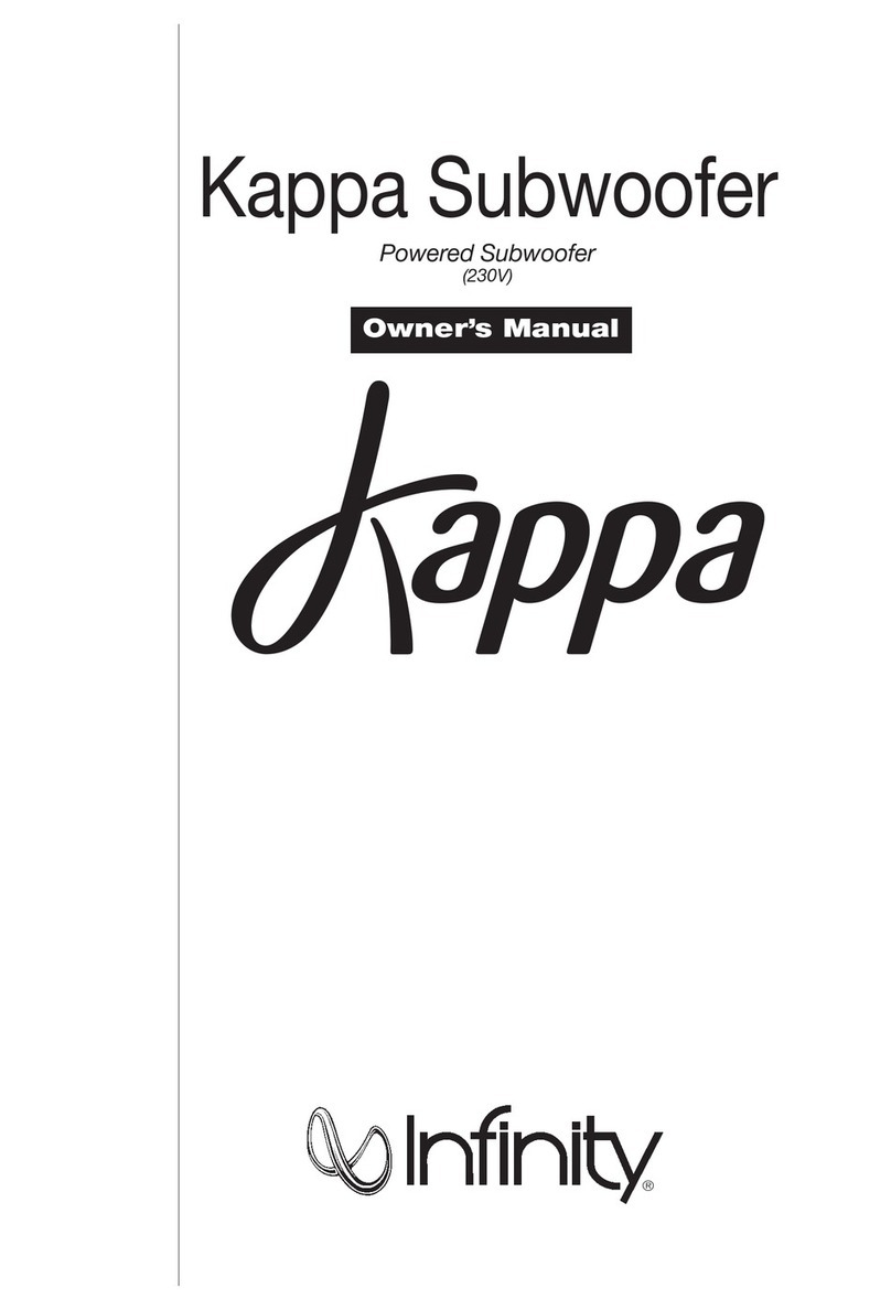 Infinity Kappa Center User manual