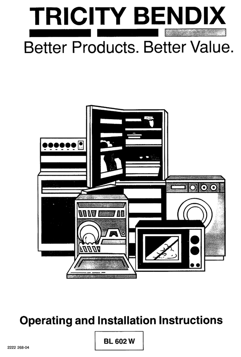 Tricity Bendix BL602W User manual