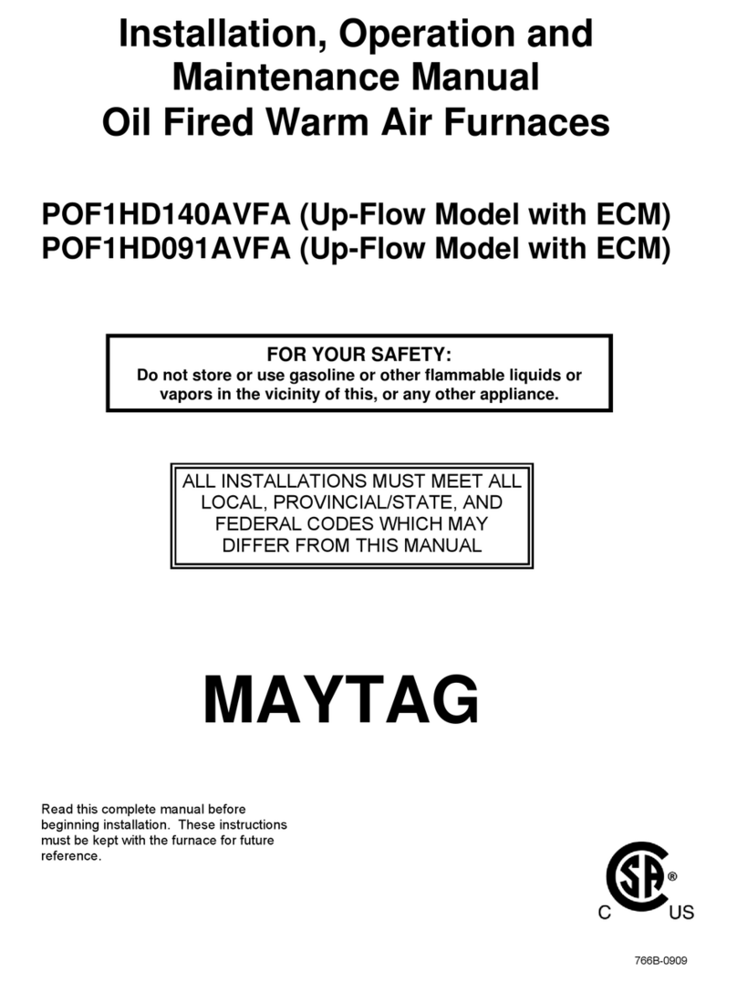 Maytag POF1HD140AVFA Installation, operation and maintenance manual Maytag POF1HD140AVFA Installation, operation and maintenance manual