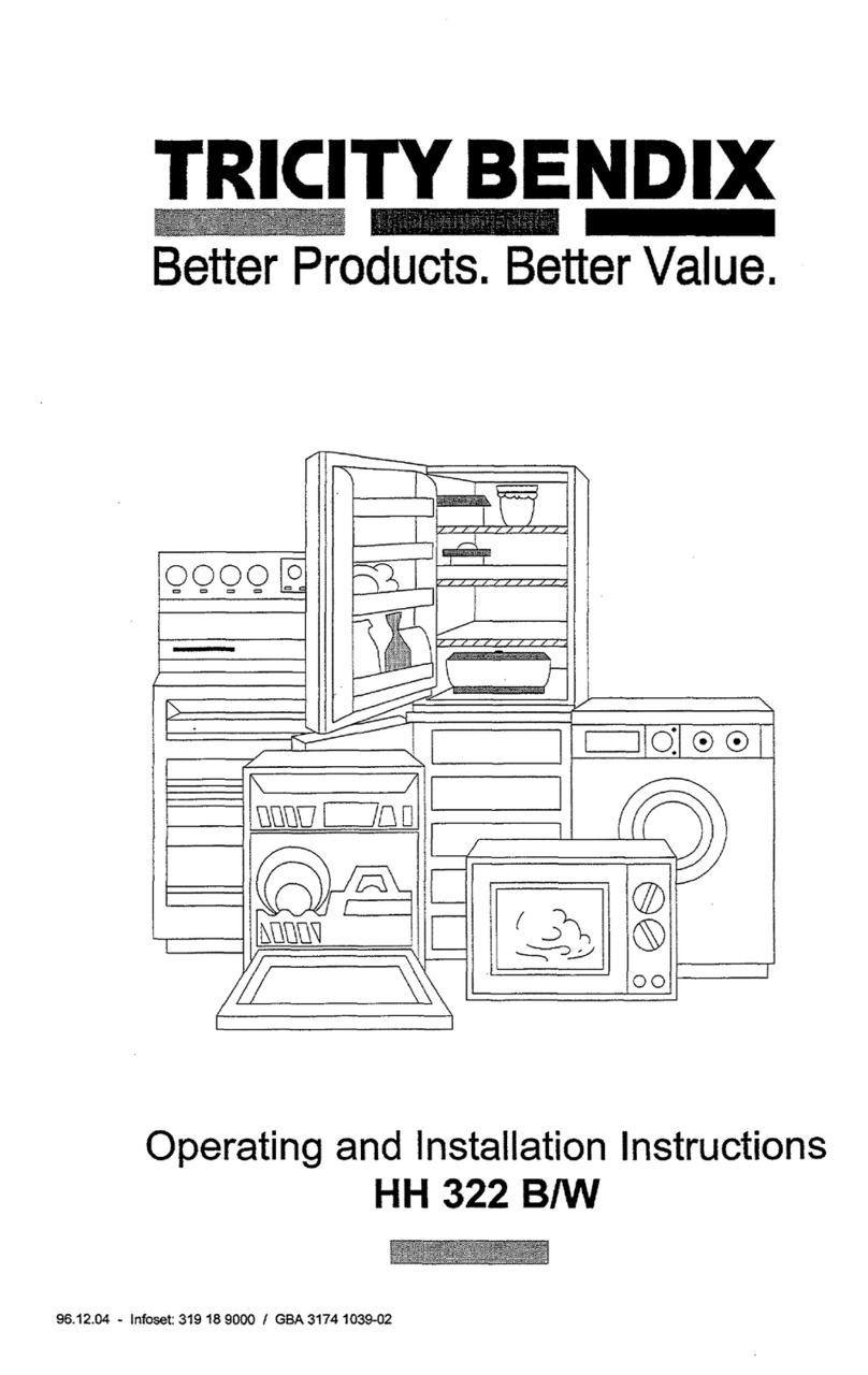 Tricity Bendix HH 322 W User manual