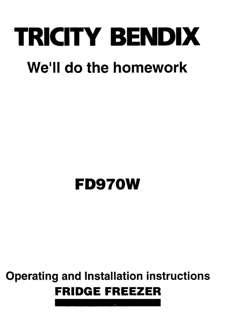 Tricity Bendix FD970W Operating and installation instructions Tricity Bendix FD970W Operating and installation instructions