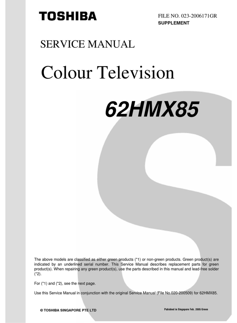 Toshiba 62HMX85 User manual Toshiba 62HMX85 User manual