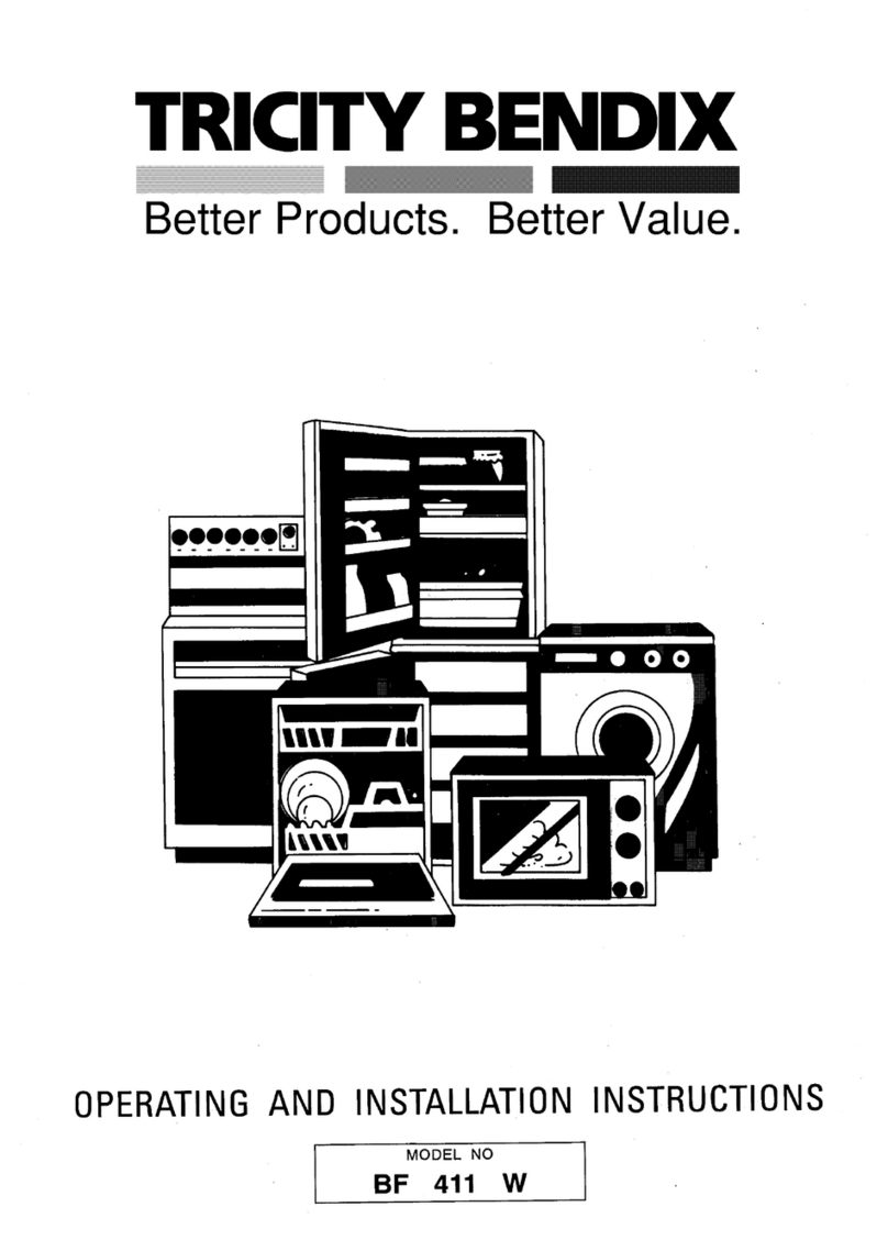 Tricity Bendix BF411W Instruction booklet