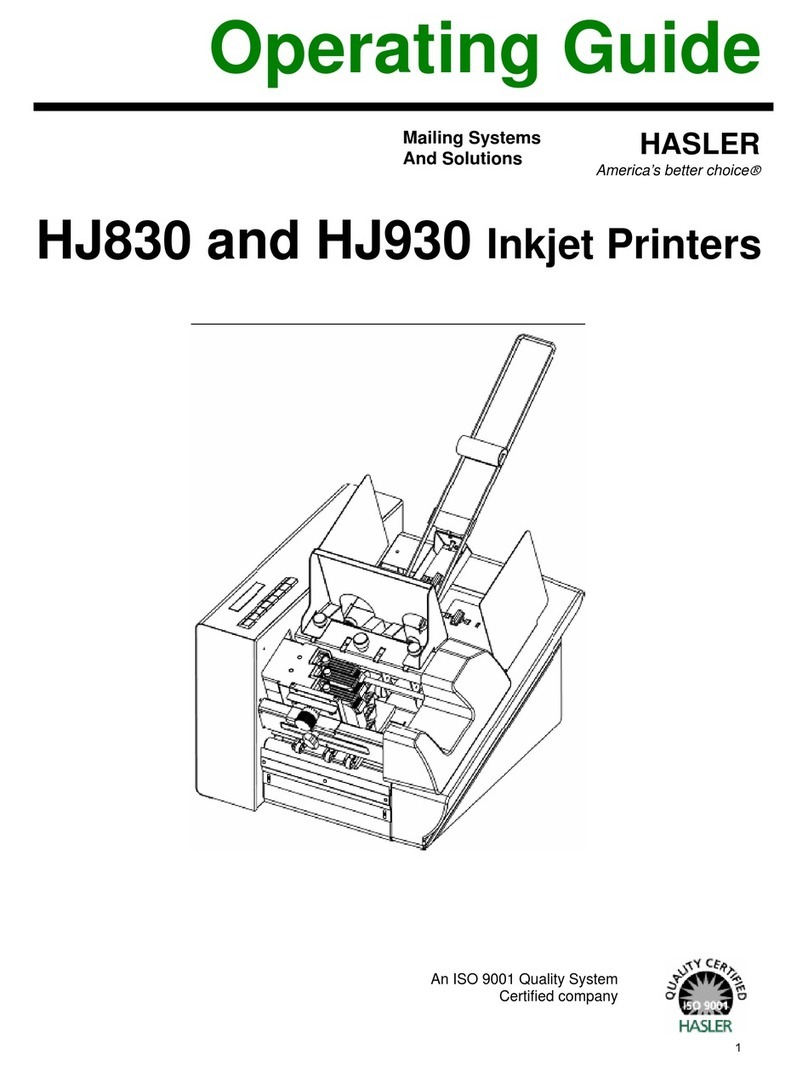 Hasler HJ830 User manual