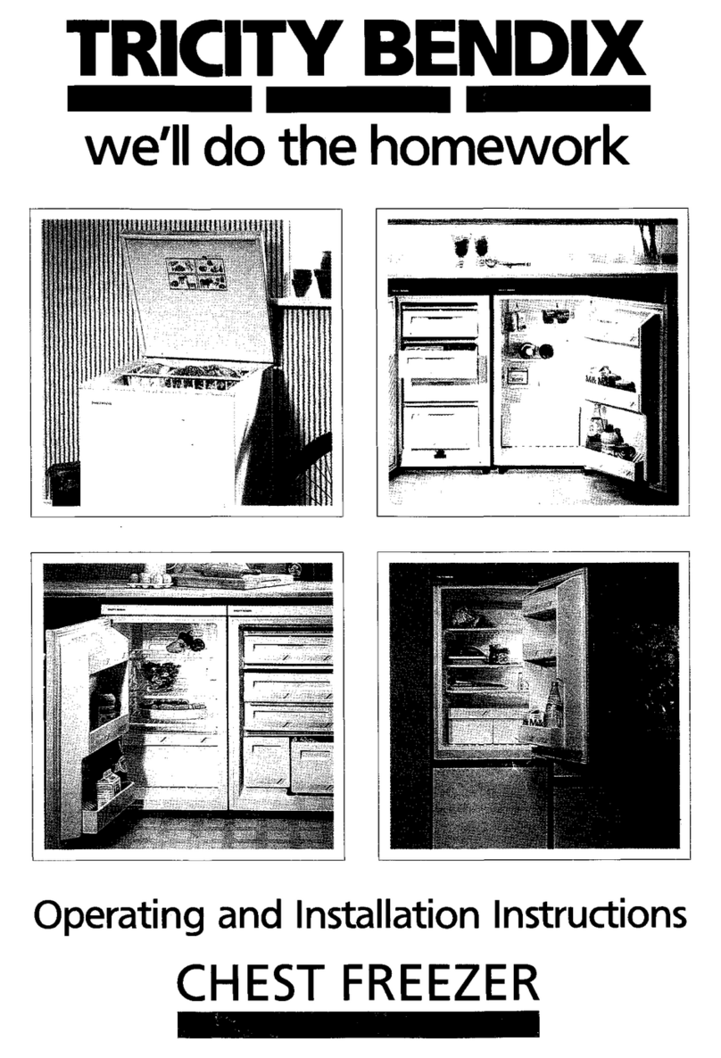 Tricity Bendix Chest Freezer Operating and installation instructions Tricity Bendix Chest Freezer Operating and installation instructions