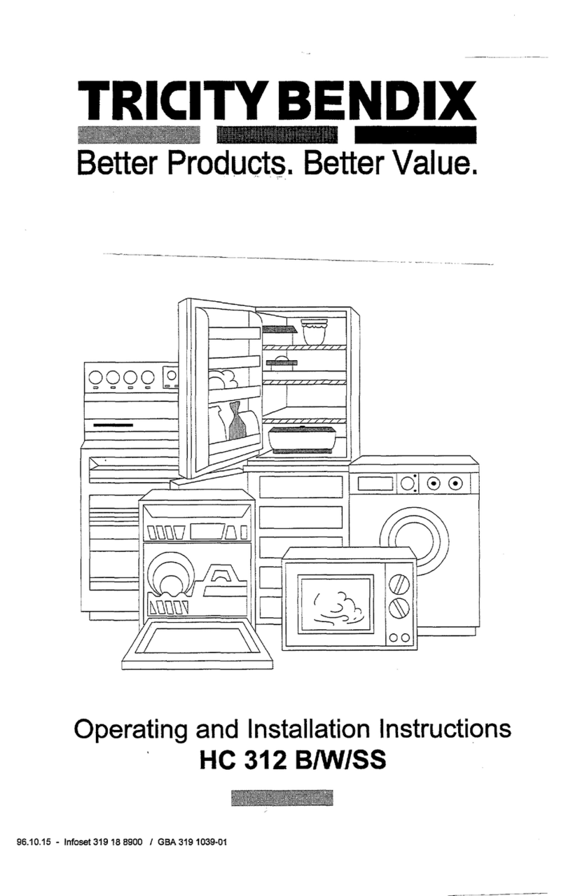 Tricity Bendix HC 312 W/B/SS User manual