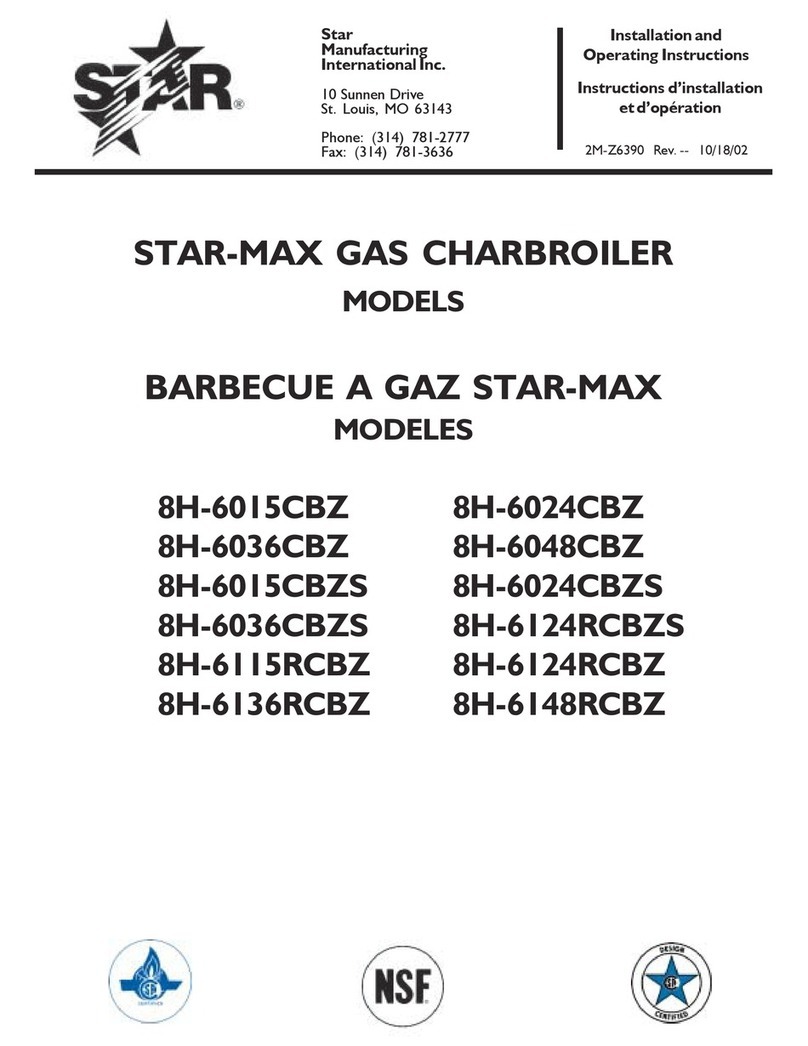 Star Manufacturing International STAR-MAX 8H-6015CBZ Installation and operating instructions