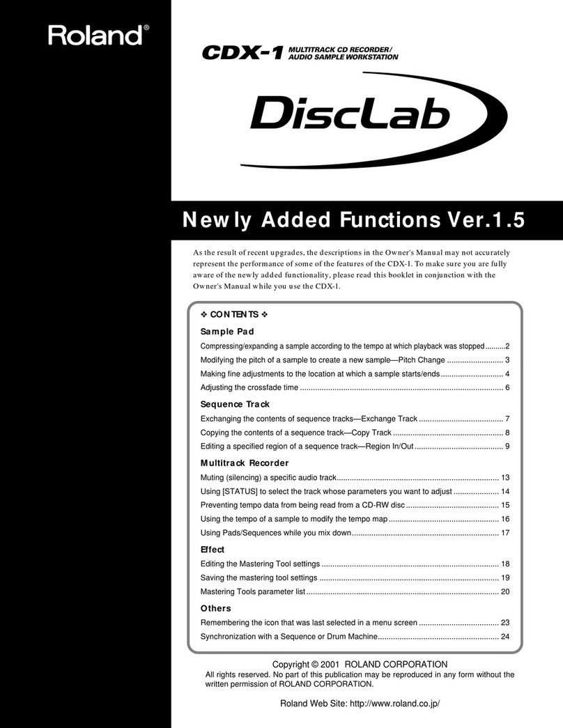 Roland DiscLab CDX-1 Instruction and safety manual