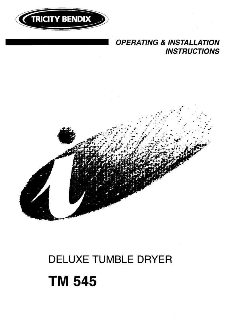 Tricity Bendix Deluxe TM545 User manual