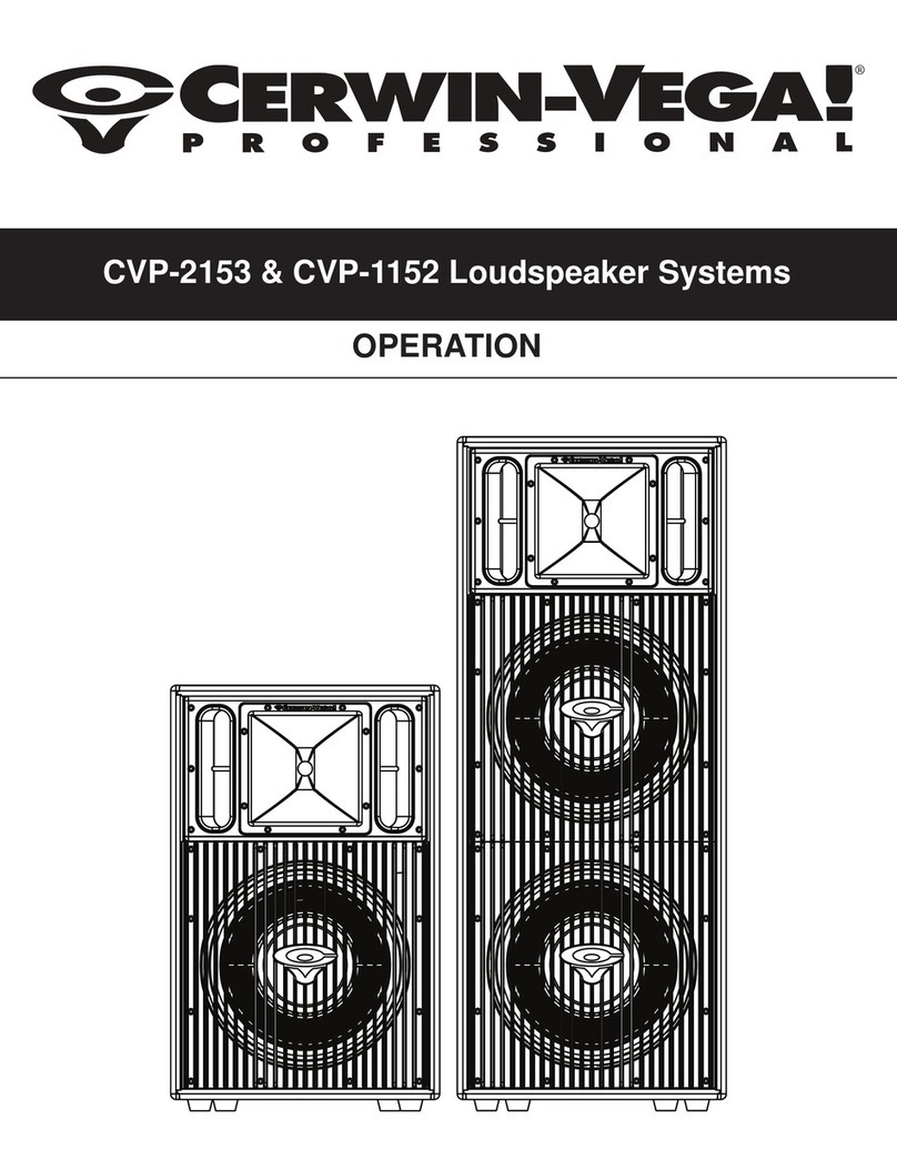 Cerwin-Vega CVP-2153 Operation guide