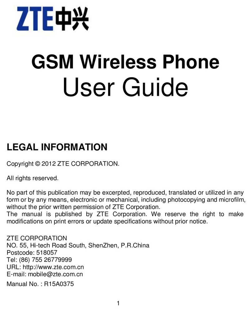 Zte GSM Wireless Phone User manual