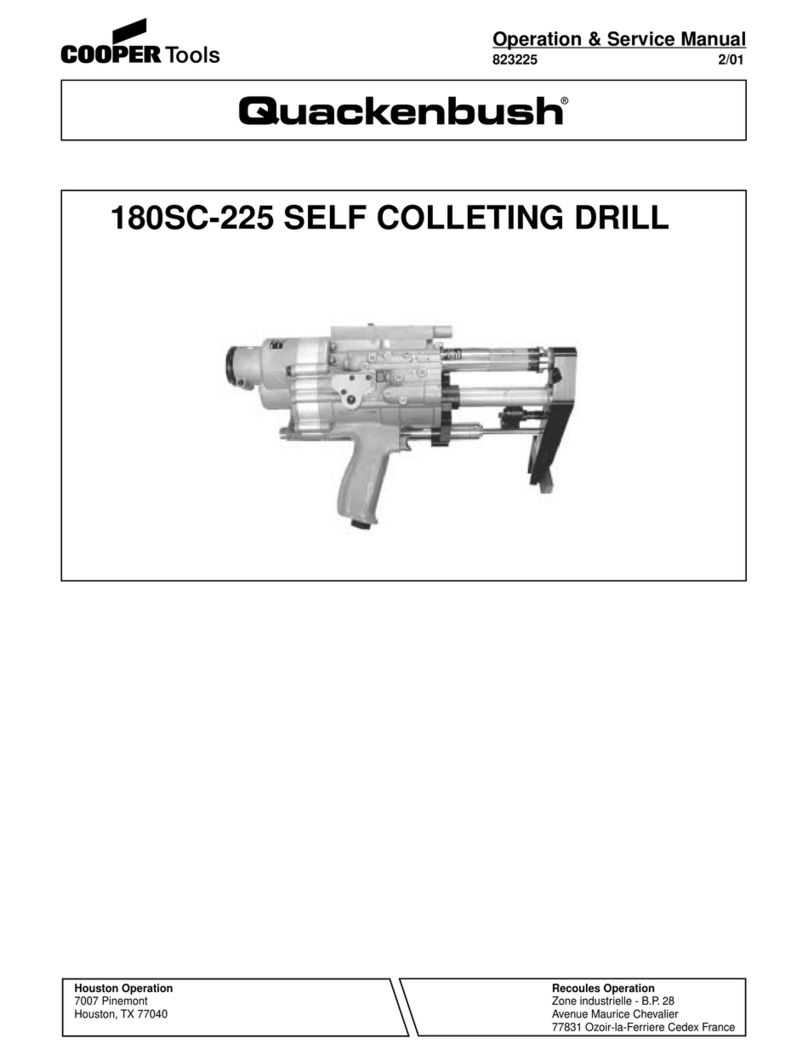 Cooper Tools Quackenbush 180SC-225 Operation & service manual