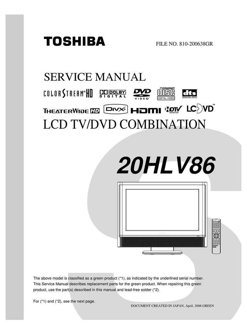 Toshiba 20HLV86 - 20" LCD TV Service manual