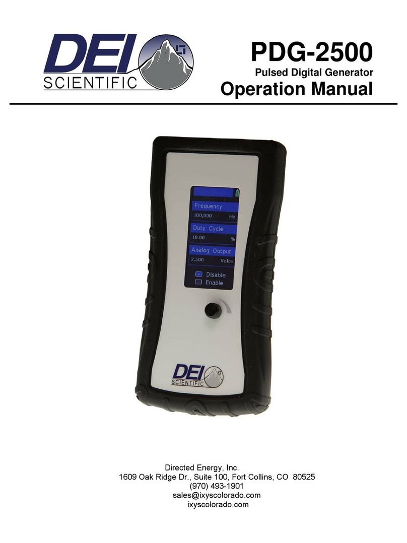 DEI PDG-2500 Operation manual