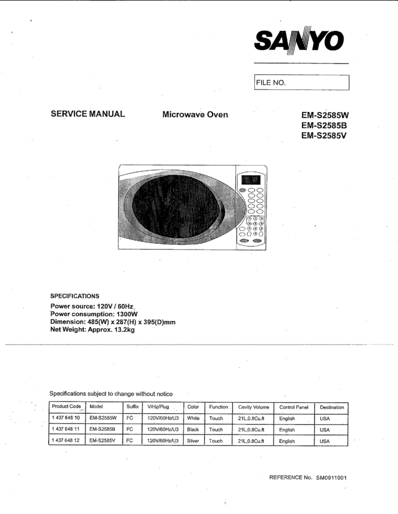Sanyo EM-S2585W User manual