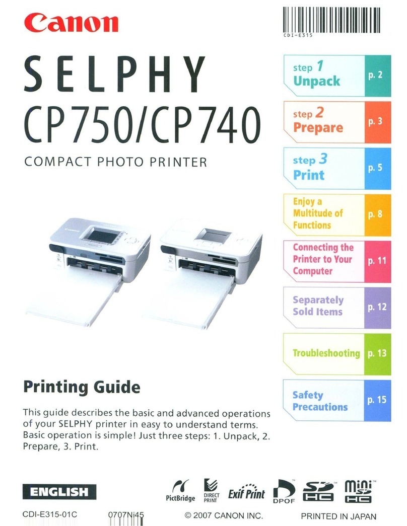 Canon SELPHY CP750 Configuration guide