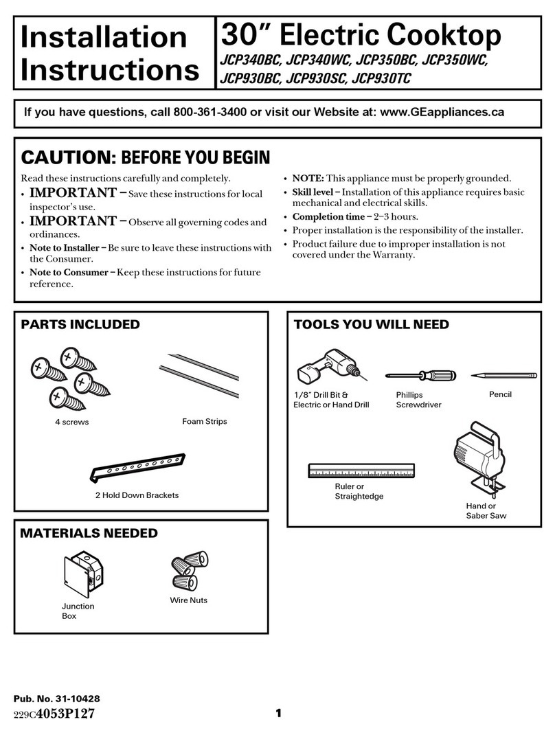 GE JCP340BC User manual