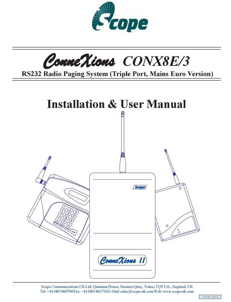 scope CONX8E/3 Installation & user manual