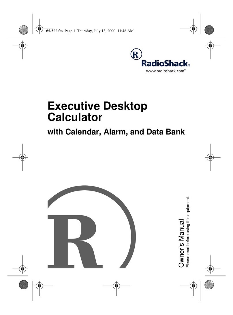 Radio Shack 65-522 User manual