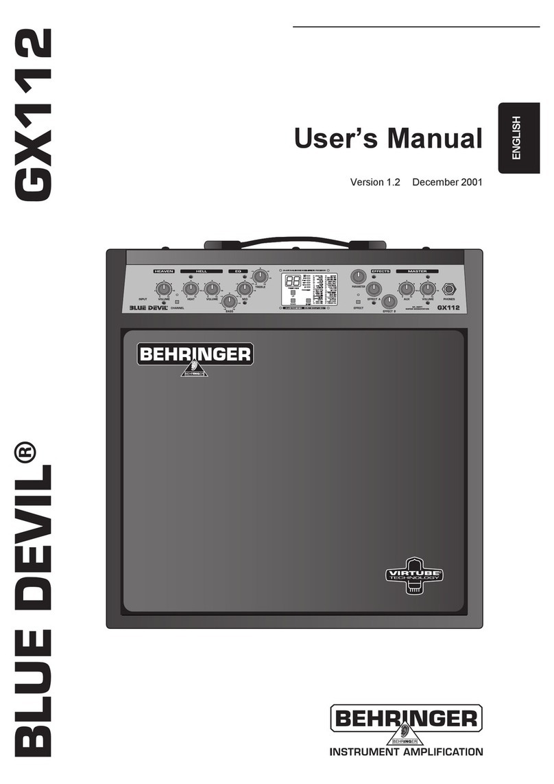 Behringer Blue Devil GX112 User manual