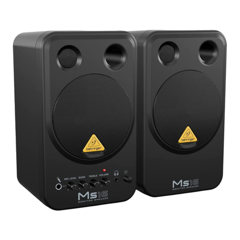 Behringer Monitor Speakers MS16 User manual