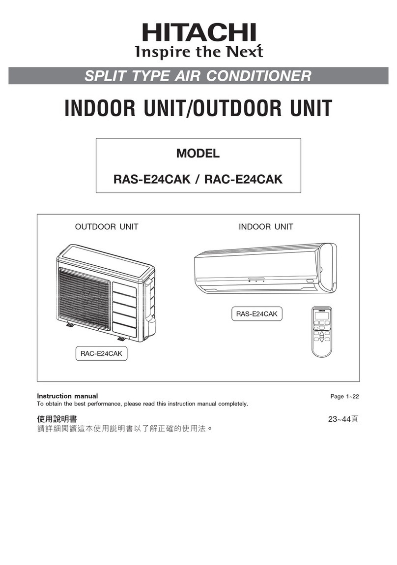 Hitachi RAS-E24CAK User manual