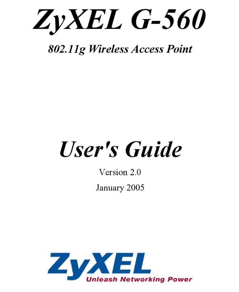 ZyXEL Communications 802.11g Wireless Access Point ZyXEL G-560 User manual