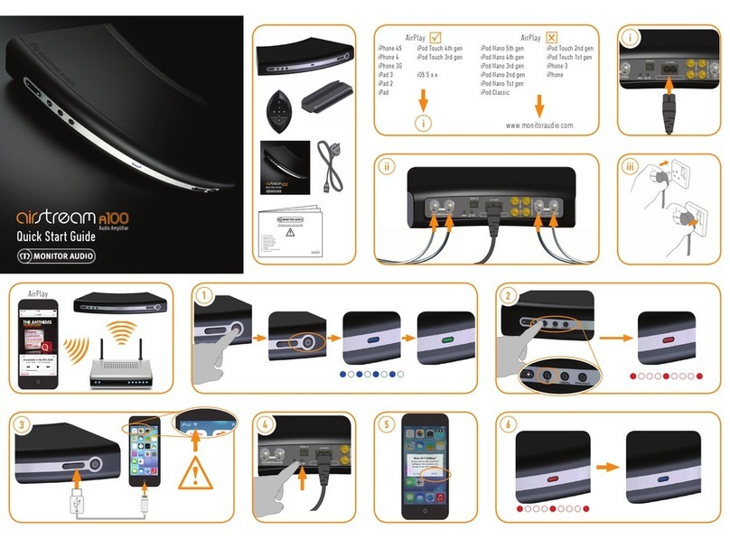 Monitor Audio air stream A100 User manual